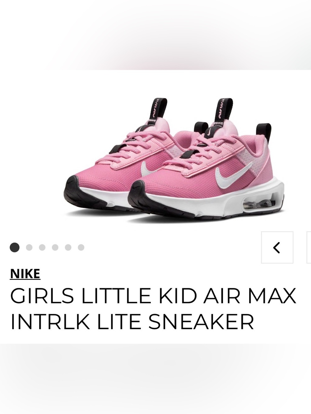 Nike Kids Pink and White Air-cushioned Sneaker